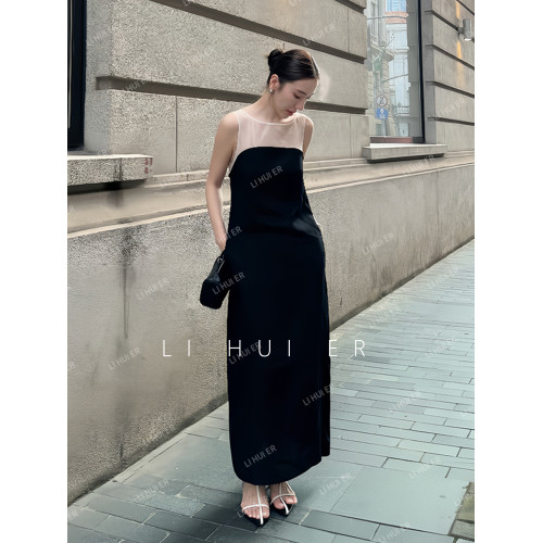 LiHuiEr李慧兒 午夜巴塞羅納 氣質無袖連衣裙夏小衆設計感背心裙