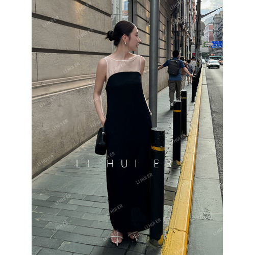 LiHuiEr李慧兒 午夜巴塞羅納 氣質無袖連衣裙夏小衆設計感背心裙