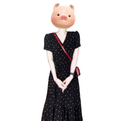 2025新款黑色v領碎花連衣裙子女裝夏季爆款今年流行漂亮掐腰長裙