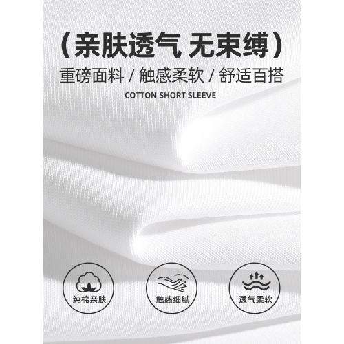 唐獅短袖男t恤2025新款夏季美式字母潮流短袖重磅挺括純棉體恤衫