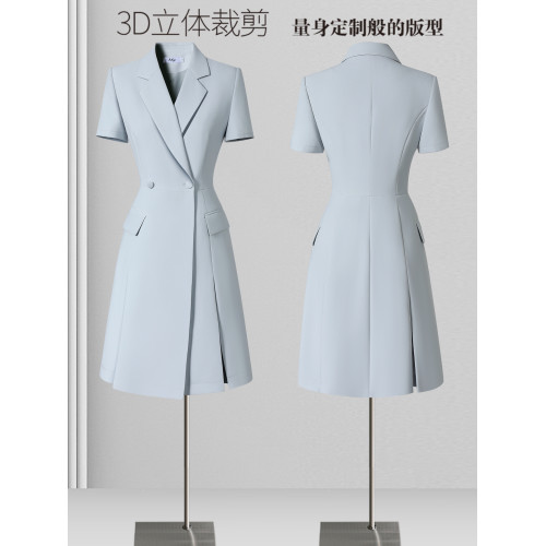 西裝連衣裙女高級感夏季氣質簡約正式場合職場通勤正裝職業工作服