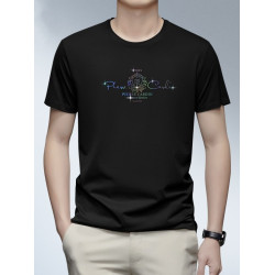 皮爾卡丹男t恤短袖夏季修身圓領冰絲爸爸服裝2025新款男士上衣潮