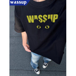 WASSUP重磅純棉短袖男t恤2025新款夏季高級感半袖寬松國潮牌上衣