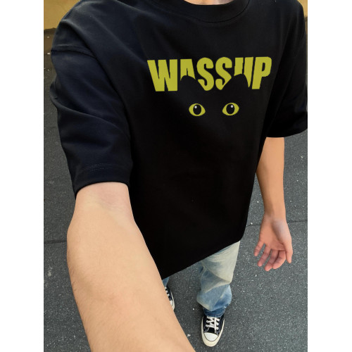 WASSUP重磅純棉短袖男t恤2025新款夏季高級感半袖寬松國潮牌上衣