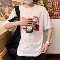 德國進口夏季男裝潮牌動漫印花百搭短袖男T恤日系卡通半袖衫學生