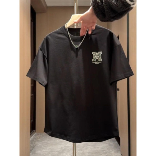 夏季男t恤男裝印花短袖寬松半袖潮牌潮流體恤情侶圓領打底衫