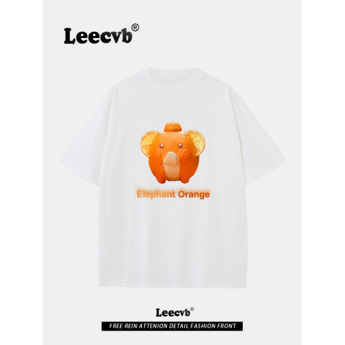 Leecvb美式潮牌男女同款夏裝2025新款時尚流行短袖男t恤聯名上衣