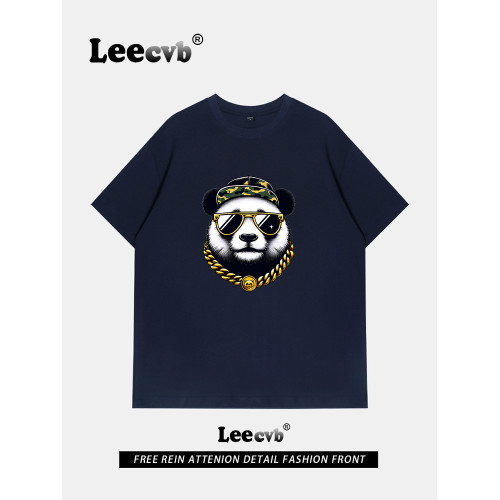 Leecvb美式潮牌男女同款夏裝2025新款時尚流行短袖男t恤奧萊上衣