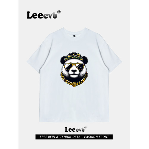 Leecvb美式潮牌男女同款夏裝2025新款時尚流行短袖男t恤奧萊上衣