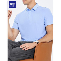 羅矇2025新款摁釦+5A抗菌短袖POLO衫男夏季冰感速乾防曬翻領男T恤