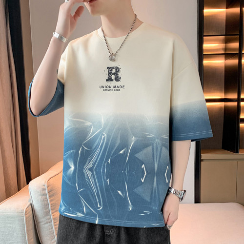 夏季短袖男T恤潮牌ins帥氣百搭半袖男裝上衣服薄款體恤休閒短袖