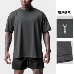 mens fitness crossfit tshirts Man Gym tops男t恤青年短袖潮Tee