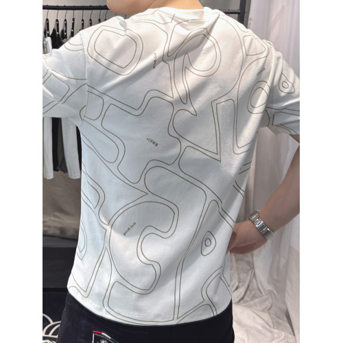 美式短袖男T恤2024歐洲站設計感休閒寬松五分袖男士高級半袖男裝
