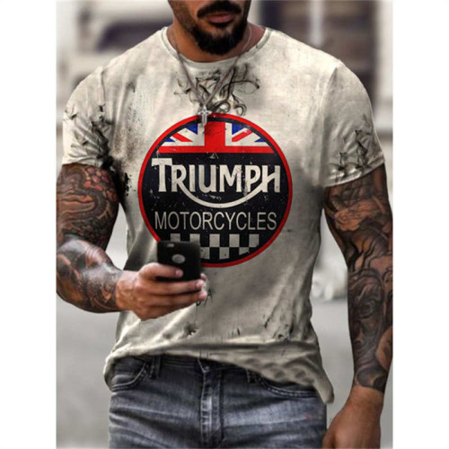 Indian 3D Digital Print Men's T-Shirt印第安人3D數碼印花男T恤