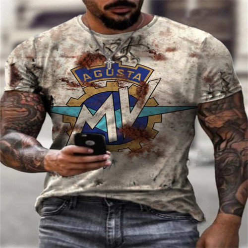 Indian 3D Digital Print Men's T-Shirt印第安人3D數碼印花男T恤