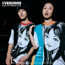 2025年新款VEGORRS原創男裝伊藤潤二富江短袖男T恤衫 動漫圓領套