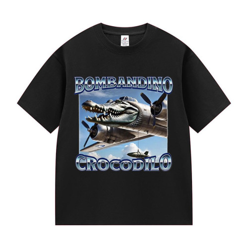 Limited Bombardino Crocodilo Meme T Shirt鱷魚轟炸機創意男T恤