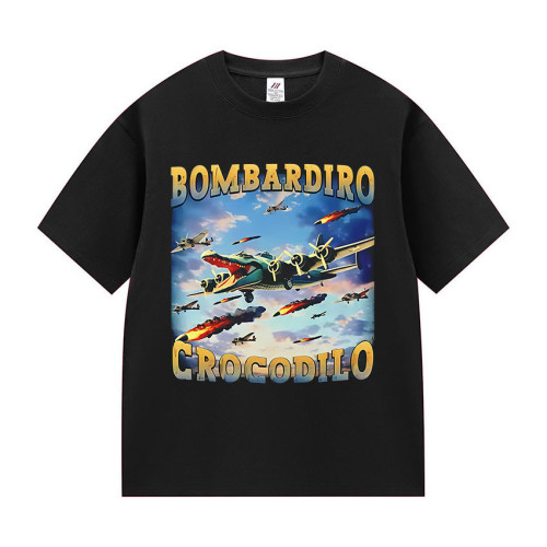 Limited Bombardino Crocodilo Meme T Shirt鱷魚轟炸機創意男T恤