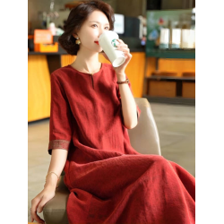 香雲紗真絲連衣裙女夏季高檔中老年媽媽桑蠶絲大碼婚宴禮服裙子