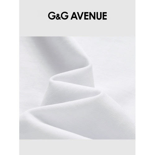 G&G AVENUE 夏季純棉短袖男t恤潮流寬松重磅男士體恤顯瘦半袖上衣