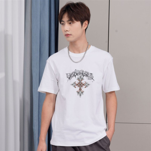青少年寬松型短袖男T恤男裝透氣印花Logo重磅圓領打底衫