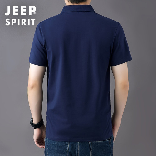 jeep吉普2025新品大碼男裝夏季吸汗短袖男t恤polo衫翻領半袖杉