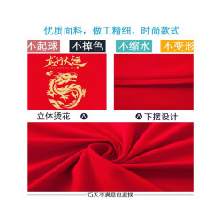 高級品牌保羅龍年高級紅色短袖男t恤夏季休閒半袖寬松體恤潮T
