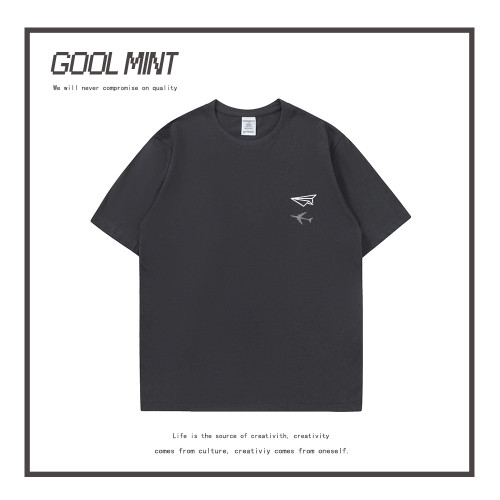 GOOL MINT短袖男T恤美式復古飛機男生純棉半袖夏季新款寬松體恤衫