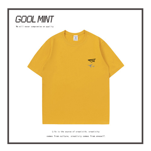 GOOL MINT短袖男T恤美式復古飛機男生純棉半袖夏季新款寬松體恤衫