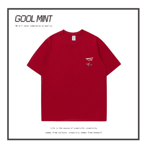 GOOL MINT短袖男T恤美式復古飛機男生純棉半袖夏季新款寬松體恤衫