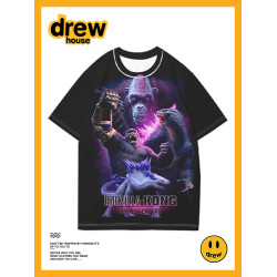 drew哥斯拉大戰金剛短袖男T恤夏季電影怪獸之王基多拉衣服體恤潮