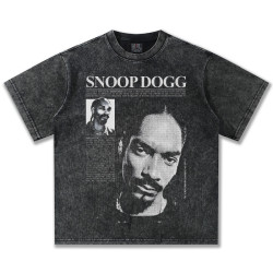 2025夏季SnoopDogg美式vintage短袖重磅男T恤直噴印花男短袖
