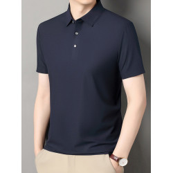 恒源祥新款夏季polo衫男士翻領短袖男T恤休閒桑蠶絲爸爸寬松上衣