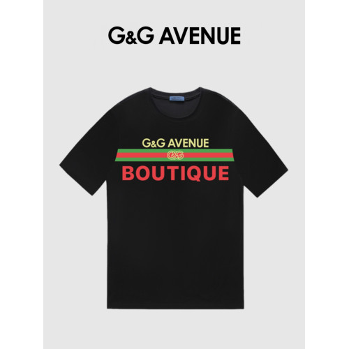 G&G AVENUE夏季純棉短袖男t恤2023新款原創潮流百搭字母半袖體恤