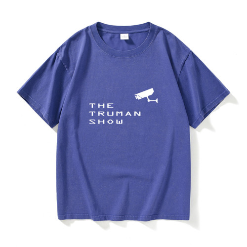 楚門的世界theTruman Show主題海報設計男T恤短袖個性衣服女男圓