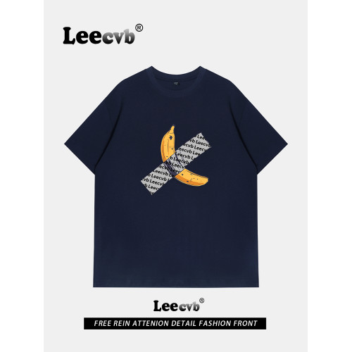 Leecvb美式潮牌男女同款夏裝2025新款時尚流行短袖男t恤奧萊上衣