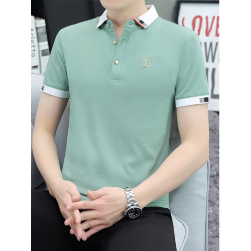 潮牌修身顯瘦POLO衫短袖男t恤翻領透氣休閒上衣潮流百搭夏天新款