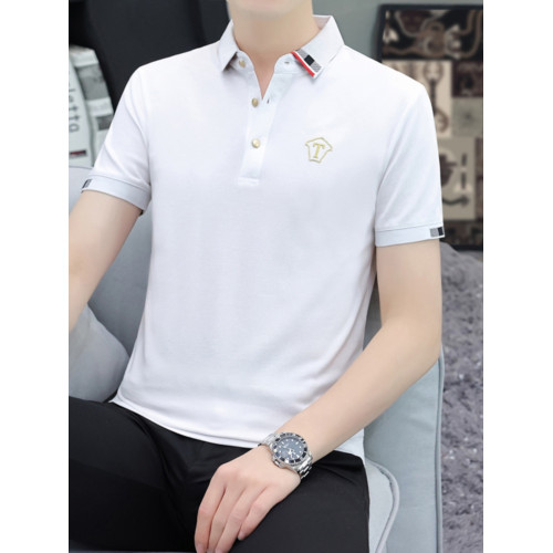 潮牌修身顯瘦POLO衫短袖男t恤翻領透氣休閒上衣潮流百搭夏天新款