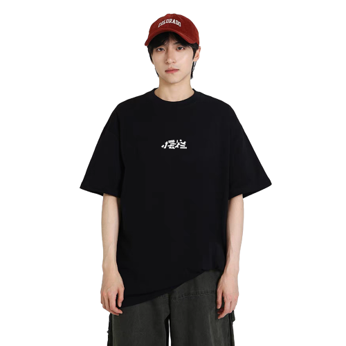 噹潮馬短袖男t恤夏新款ins印花百搭學生港風寬松半袖DF043-DCM01