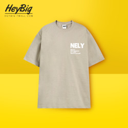 HEYBIG純棉短袖男t恤潮牌港風白色體恤夏季潮流ins半袖寬松