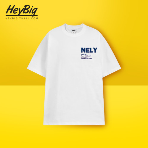 HEYBIG純棉短袖男t恤潮牌港風白色體恤夏季潮流ins半袖寬松