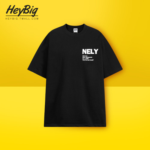 HEYBIG純棉短袖男t恤潮牌港風白色體恤夏季潮流ins半袖寬松