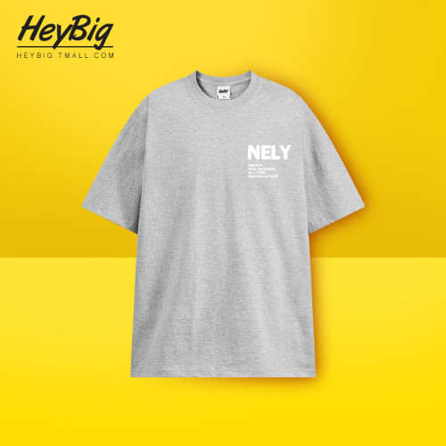 HEYBIG純棉短袖男t恤潮牌港風白色體恤夏季潮流ins半袖寬松