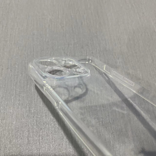 透明殼 適用於蘋果手機殼15PROMAX矽膠四角 氣囊XR高透明XSMAX殼