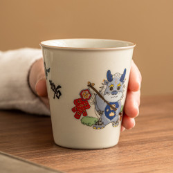 蜜合釉2024龍年咖啡隨手杯家用功夫茶具泡茶杯中式大容量喝水杯子