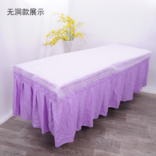 一次性床單美容院美容床按摩床專用帶洞加厚白色透氣批美容床單髮