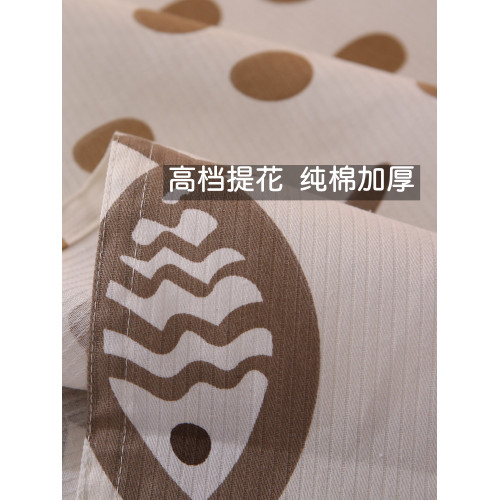 高檔純棉提花全棉加厚床單單件1.51.82.0m床上用品簡約日系一衹魚