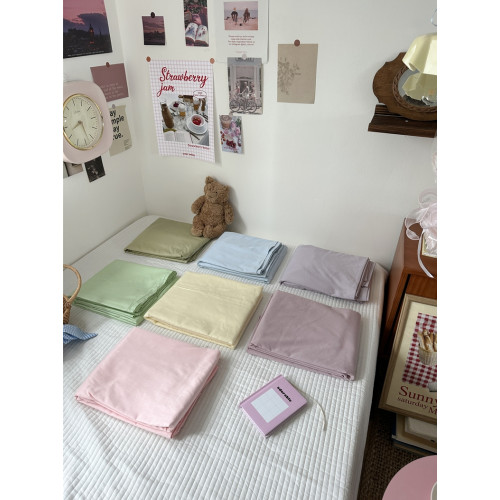 馬卡龍純色/40支133X72純棉單雙人床單全包圍床笠150X200 180X200