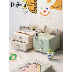 德國plazotta桌面收納盒飾品抽屜式文具筆筒櫃辦公桌襍物小置物架