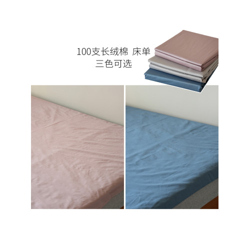 100支長絨棉貢緞床單 A類 簡約風 家用純棉床單 四季可用 床品